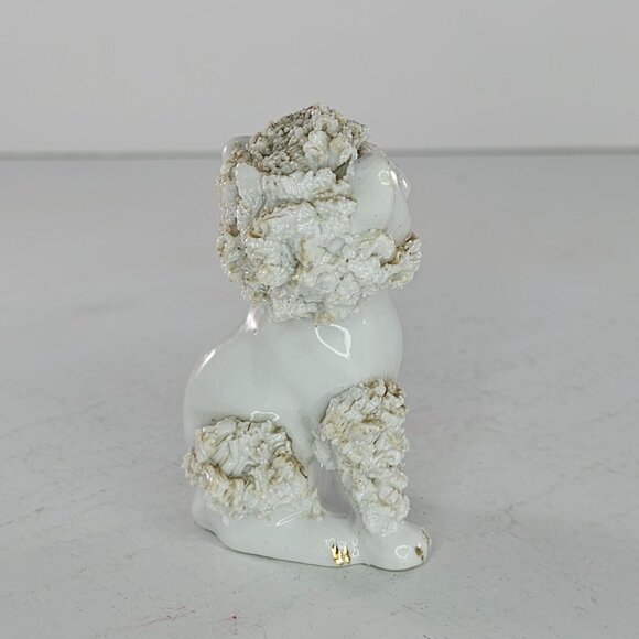 Vintage White Ceramic Spaghetti Kitten Cat Figurine 1950s MCM *FLAW* - Picture 5 of 8
